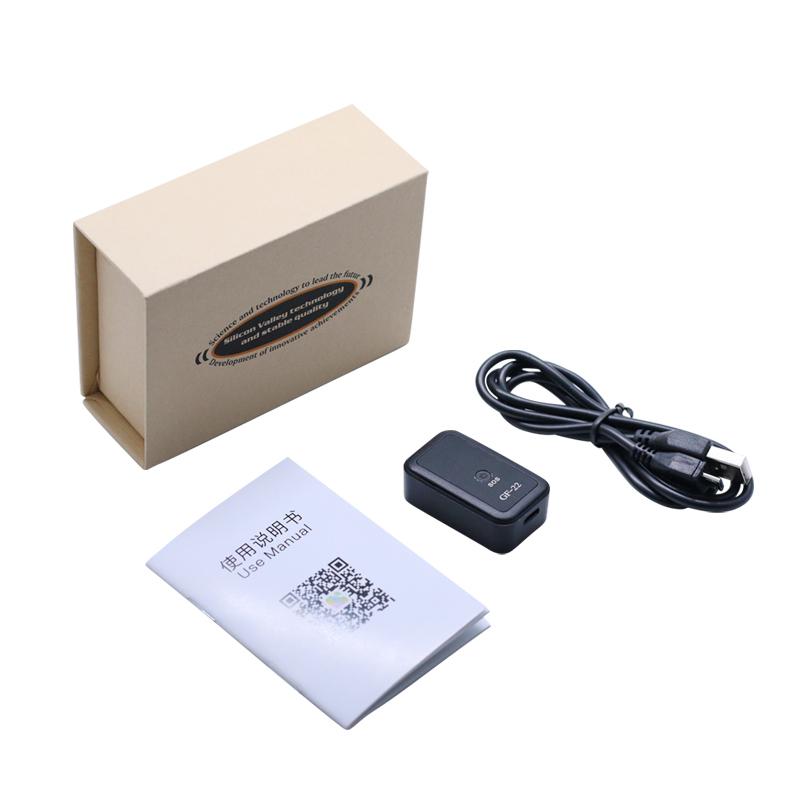 EURS GF22 Rastreador GPS para carro, dispositivo magnético pequeno, localizador portátil antiperda, rastreador de veículos, rastreador GPS antirroubo, localizador