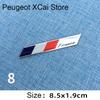 Suitable for Peugeot 408 508 RCZ 2008 3008 4007 4008 5008 206 207 301 307 308 GT fender side Aluminum YR sticker car accessories