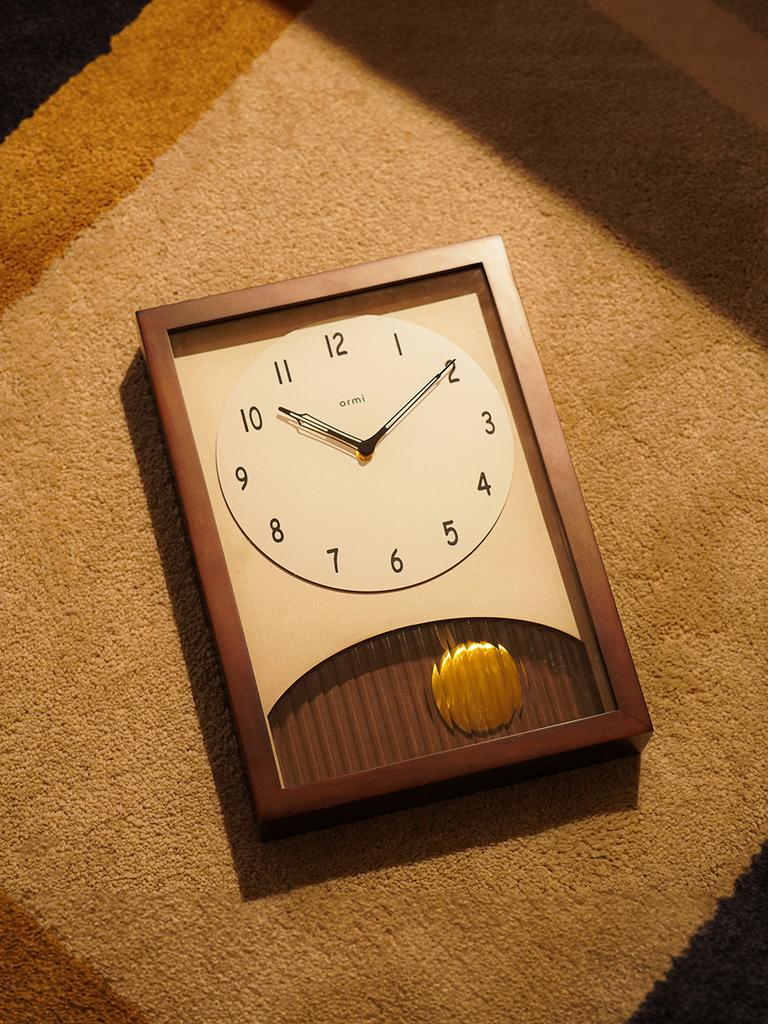Reloj de Pared Retro Wonder Ainobia Ormi Reloj de Madera Silencioso con Péndulo