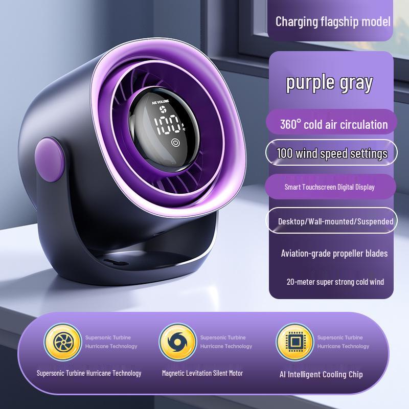 Silent High-Speed Desktop Turbine Fan for Office & Dorm High-speed Brushless Motor
