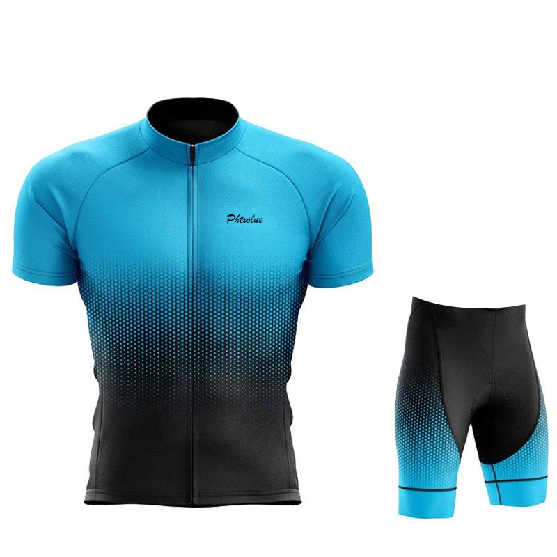 Phtxolue 2023 Cycling Set Men Cycling Clothing Anti-UV Breathable Women Bike Mtb Mountain Bicycle Wear Kit Cycling Jersey Suit