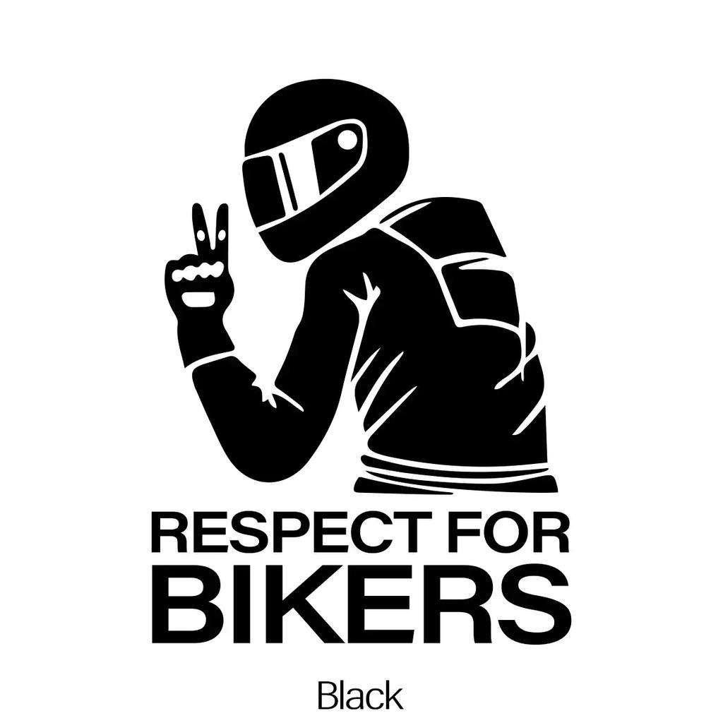 Car Motorcycle1pc 15x11CM Respect Biker Decor Sticker For On Vinyl 3D Stickers Motorcycle Vinyl 3D Stickers And Decals Worldmum