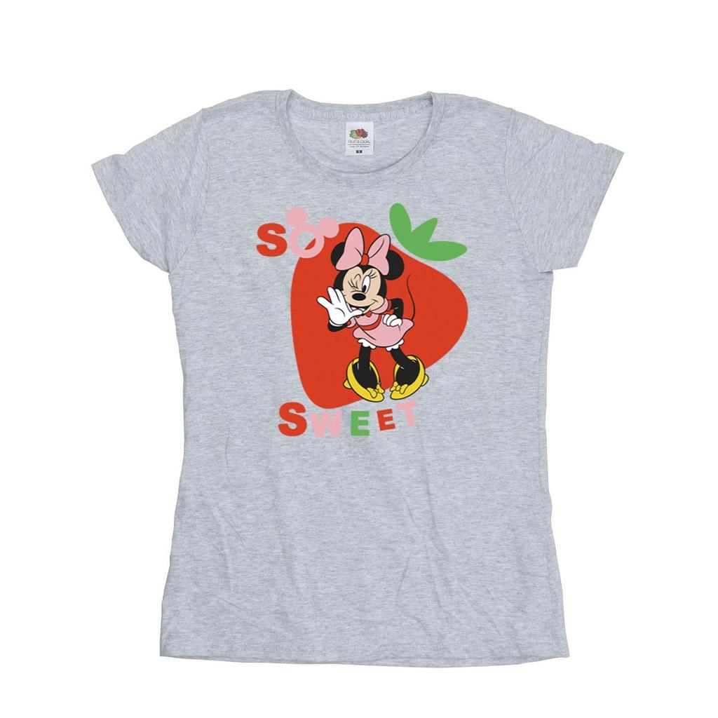 Disney Dámské/Dámské bavlněné tričko Minnie Mouse So Sweet Strawberry