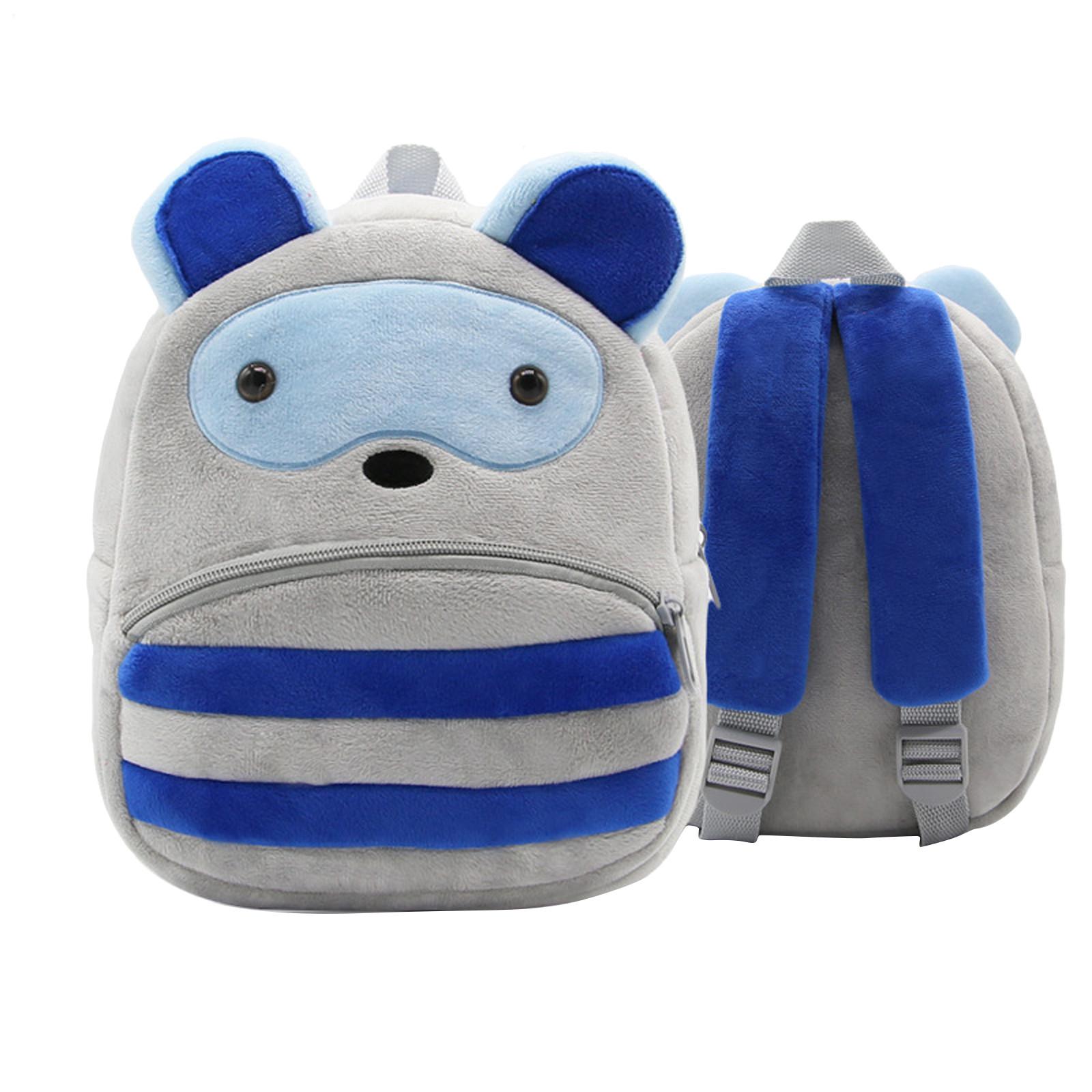 

Милый рюкзак для малышей, сумка для малышей, плюшевая мультяшная мини-дорожная сумка для ребенка One Size синий