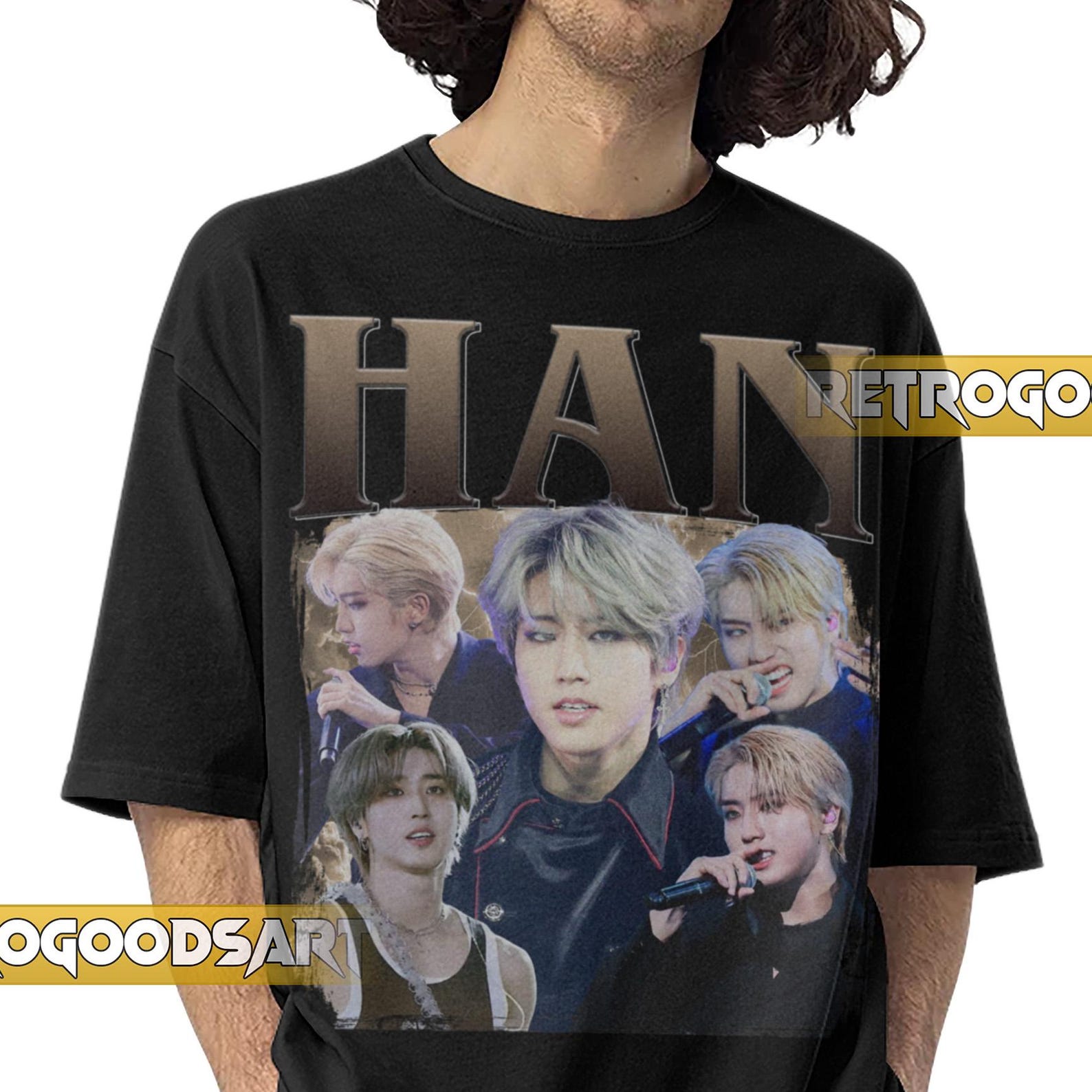 HAN STRAY KIDS K-Pop Retro Shirt / Han Ji Sung Stray Kids Vintage Band Tee / Han Ji-sung Tour T-Shirt / Stay Kpop BoybandConcertMerch S