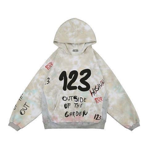 Spring and Autumn New Personality Painted Men's and Women's Hoodies Printed Graffiti Sweater