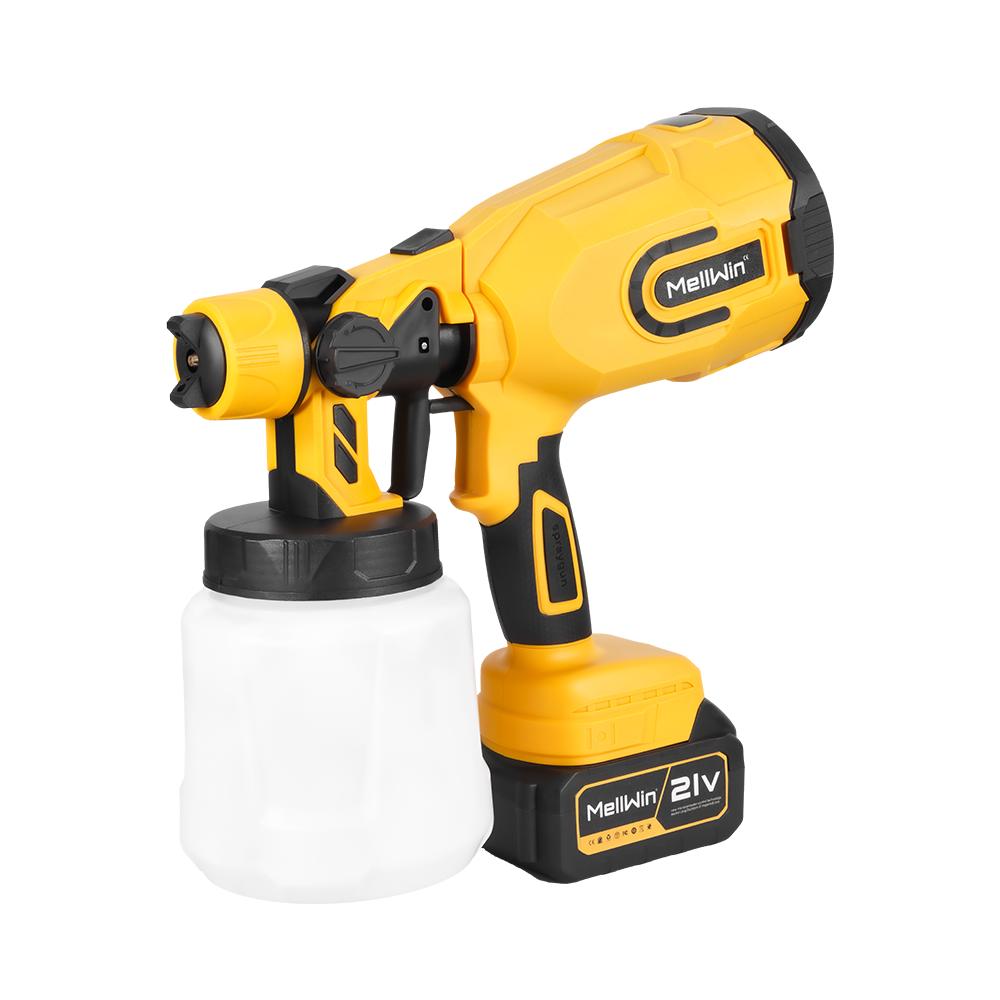 MELLWIN 1200ML Wireless Electric Paint Spray Gun Cordless Paint Sprayer Car Furniture Household Sprayer For Makita 18V Battery Pin