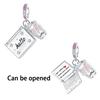 Copper Craft Can Be Opened Notebook Computer Beads Coffee Cup Pendants Beads Fit Bracelet Jewellery Handmade Making Women
