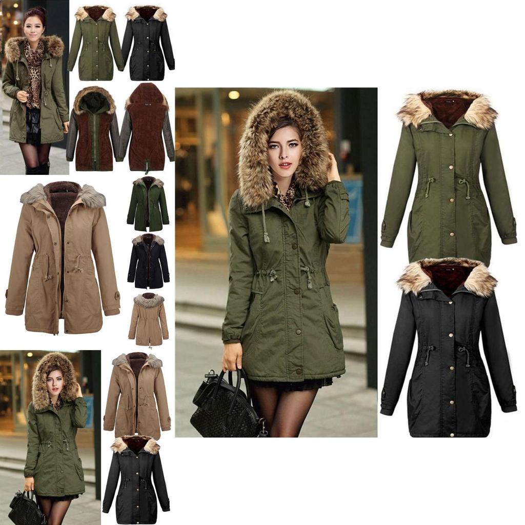 Women's Cotton Padded Winter Down Coat Jacket Thicken And Warm Long Parka For Cold Weather