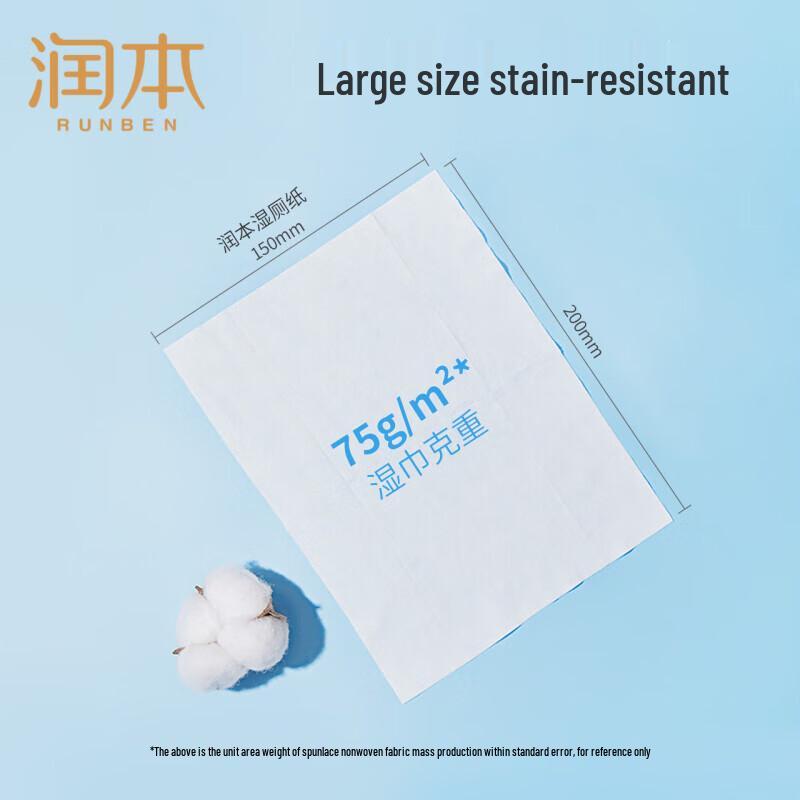 Runben Antibacterial Flushable Wet Wipes