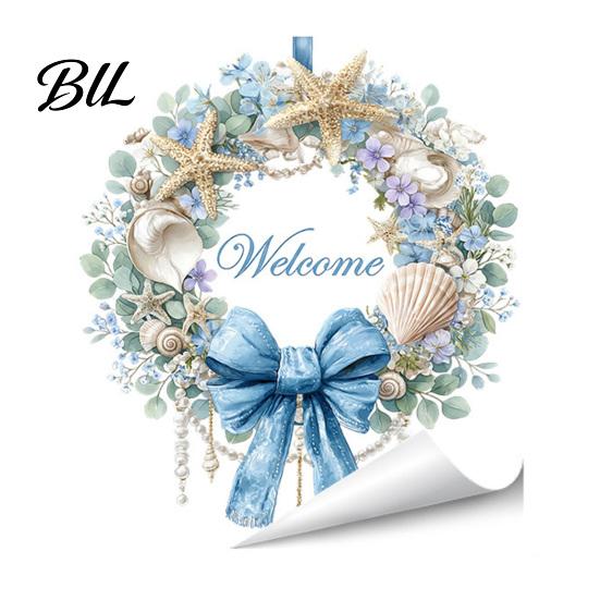 Window Cling for Renters Spring Flower Wreath Sunflower/Tulip Floral with Bow Damage-free Glass Sticker Static Reusable Decals Home Living Room