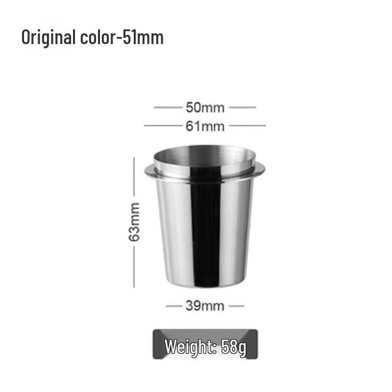 

Miaojiayi 51mm Stainless Steel Coffee Dosing Cups (3-Pack)