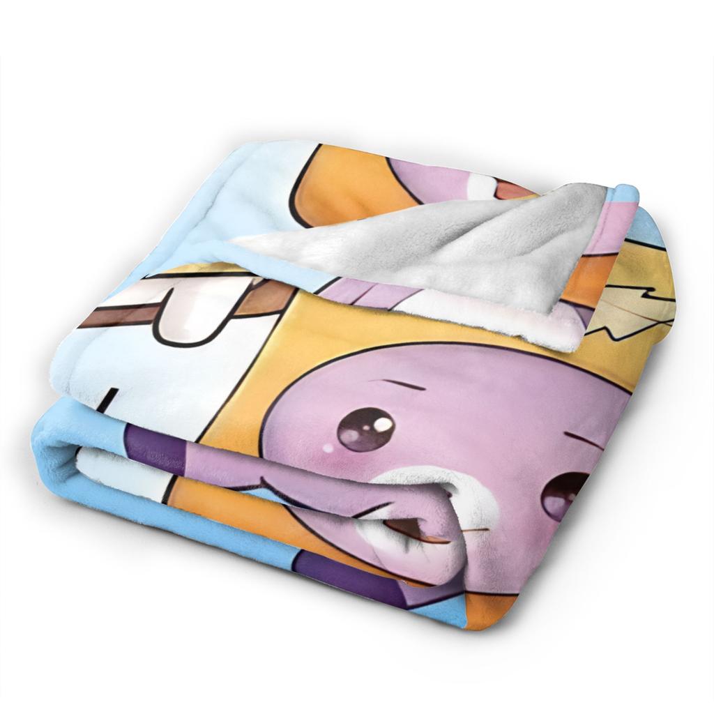 Foxy Boxy and Rocky Lankybox Blanket Quality Super Soft Throw Blanket Winter Decorative Living Room Fashion Bedspread 013