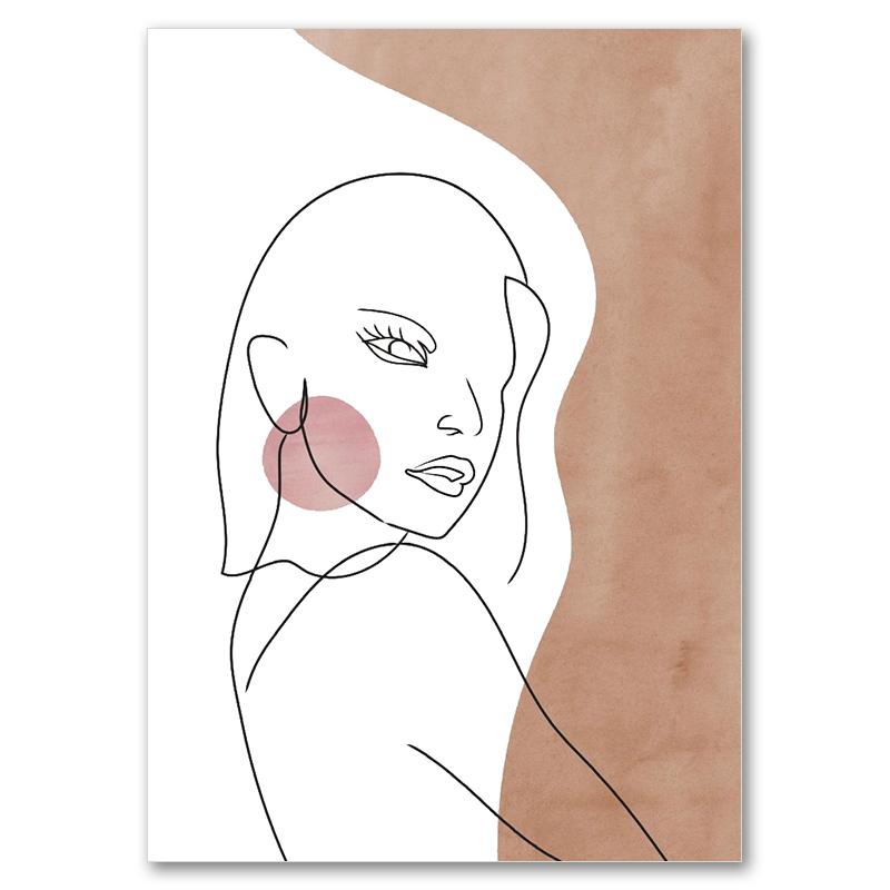 Love Heart Hands Line Girl Boy Abstract Nordic Posters And Prints Wall Art Canvas Painting Pictures For Living Room Decoration