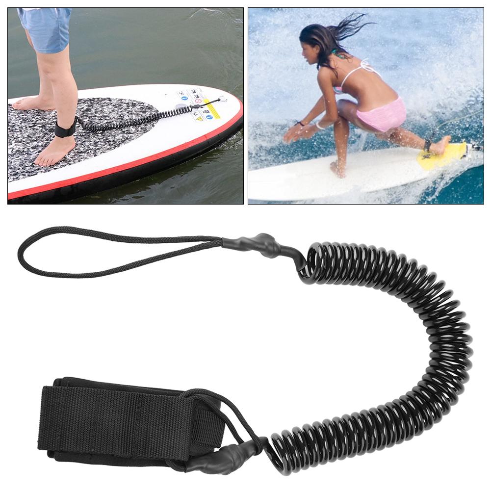Surfboard Leash TPU Surfing Coiled Cord Foot Leash Rope Paddle Board Surf Leash
