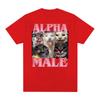 Alpha-Männchen Lustiges Katzen-Meme T-Shirt Unisex Kleidung Harajuku Mode Klassisches Sommer-T-Shirt Lässiges Übergroßes Hochwertiges T-Shirt
