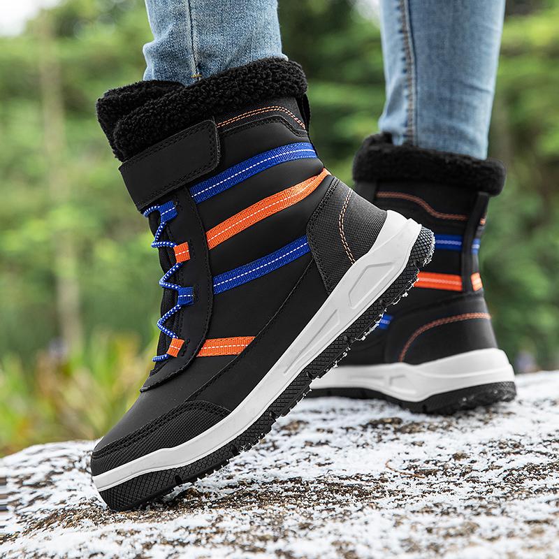 Winter Kinder Modische Fleece Warme Hohe Outdoor Baumwollstiefel Schneestiefel Lässige Baumwollschuhe