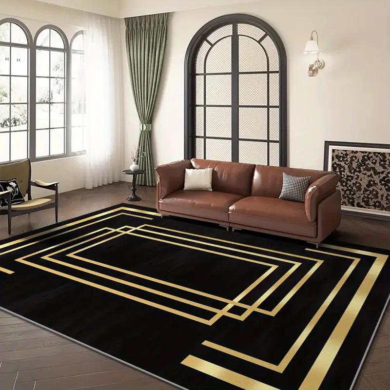 

VIKAMA Light Luxury Area Rug Abstract Texture Living Room Sofa Coffee Table Mat Office Bedroom Rug Home Decoration 60x90cm 24x36inch