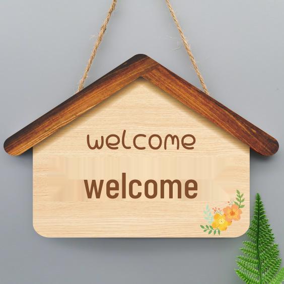 Creative Welcome Home Hanging Sign for Entryway