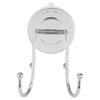 ABS Material Wall Hooks Stainless Steel Double Hanger Hooks Vacuum Suction Hooks  For Shower