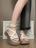 Roman Sandals Women's Summer 2025 New Fashion Versatile Fairy Style with Skirt Wear Thick-soled Cool Boots Tide