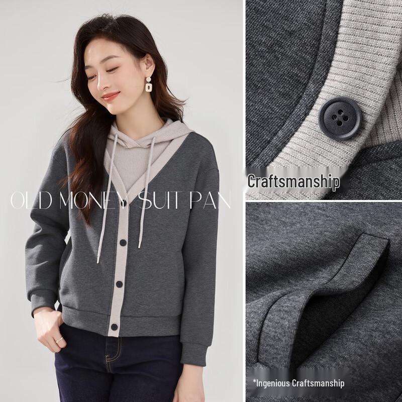 Women's Layered Look Spliced Sweatshirt