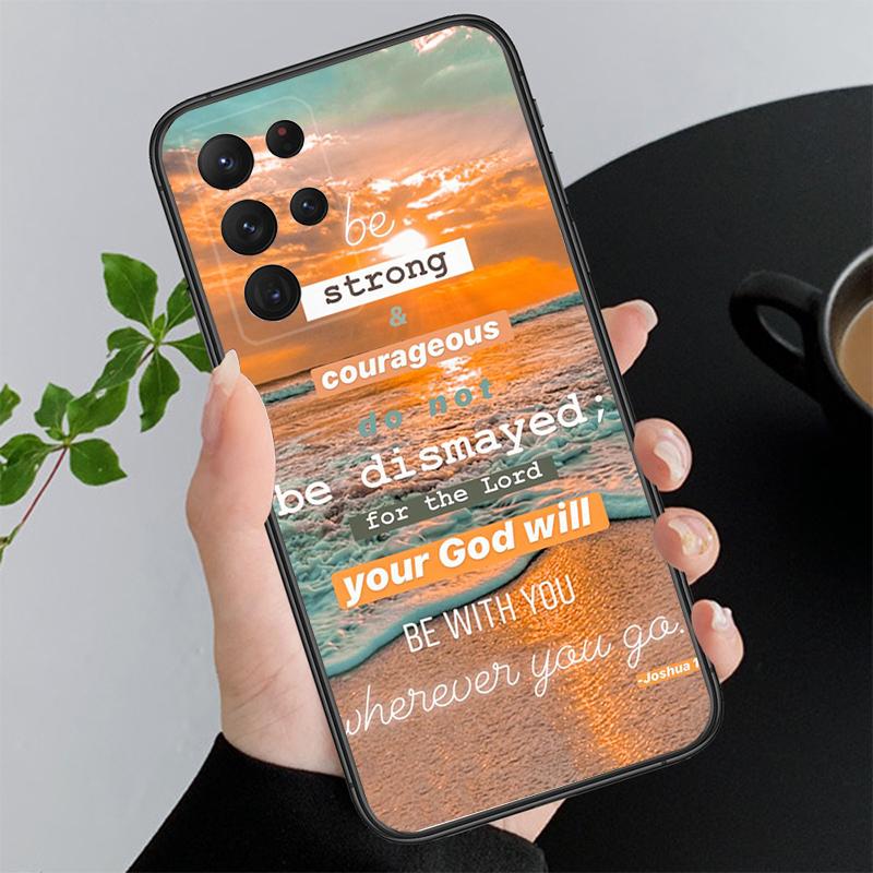 Phone Case for Samsung Galaxy A52S A04S A21S A33 A23 A13 A14 A32 A52 A53 A54 A51 A71 M51 Bible verse Jesus Christian Case