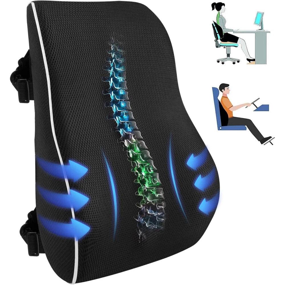 Cross-Border Car & Office Chair Lumbar Support Cushion for Back Pain Relief