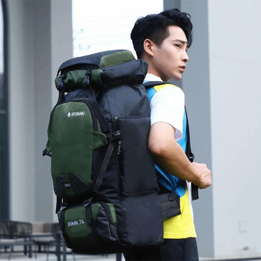 New 70L Hiking Backpack Waterproof Oxford Material Camping Backpack Lightweight High Capacity Outdoor Mountaineering Bag Travel
