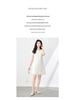Women's Summer Mesh Jacquard Cut-Out Dress with Round Neck