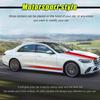5 PCS Car Hood Stripe Sticker, Vinyl Modified Rearview Mirror Decals, Racing Sports Auto Body Side Sticker Decoration, Universal Exterior Stickers