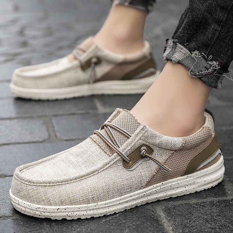 

Men s Loafers High-quality Brand Casual Shoes Canvas Flat Shoes Elastic Comfortable Lightweight Suitable For Social Male Shoes 40 хакі