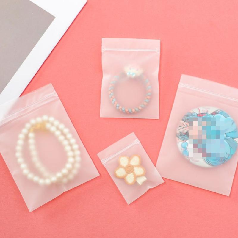 50pcs CPE Frosted Self Sealing Bag Thick Dustproof Moisture-proof Sealed Pouch Suitable for Cotton Swab Packaging Bags for Clothing and Accessories