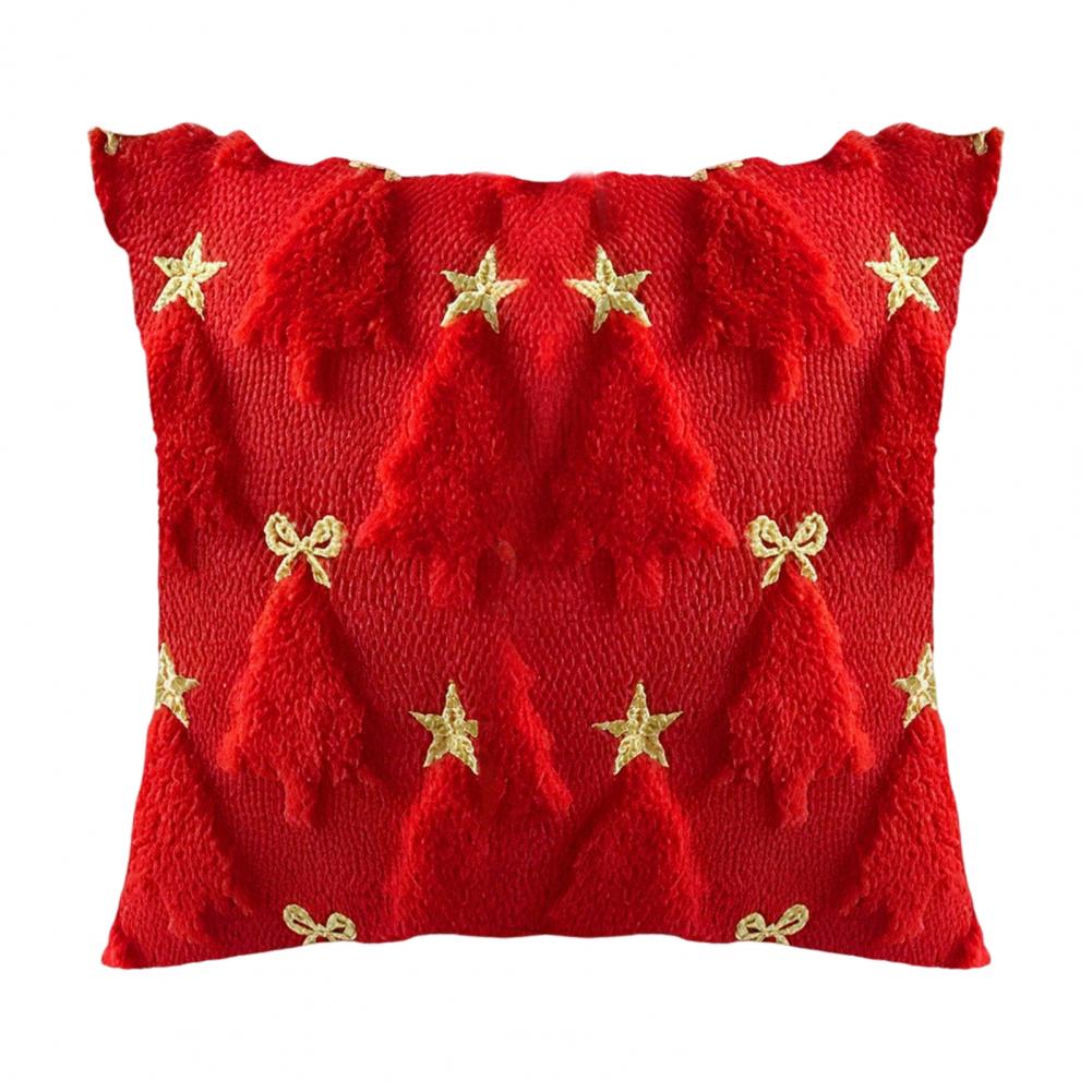 Christmas Pillow Cover 18x18 Holiday Throw Pillowcase Festive Christmas Plush Pillow Cover for Sofa Bedroom Room Decor