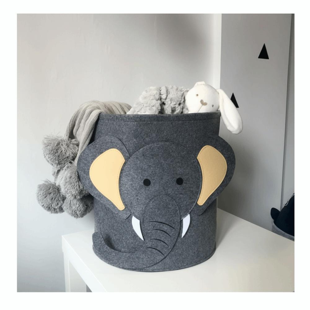 

Storage Organizer Cute Cartoon Toy Storage Basket Felt Washable Laundry Basket Toy Storage Box Home Organizer