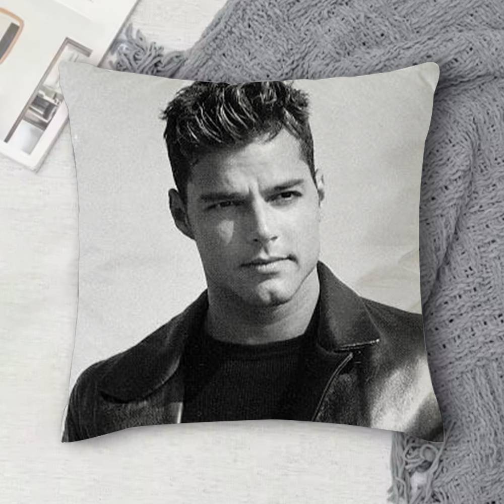 RRicky Martin Doublesided Printed Square Decorative Cushion Cover for Sofa Living Room Home Decor