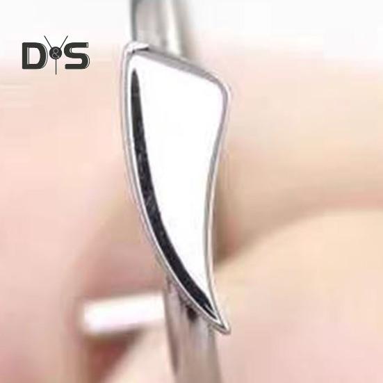 2 Pairs Lip Nails Halloween Cosplay Fangs Stainless Steel Smooth Non-piercing Polished Masquerade Party Shows Lip Jewelry Lip Studs