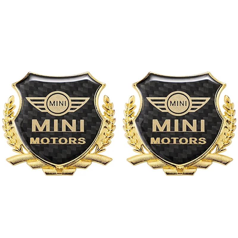 2Pcs Car Logo Metal Sticker Window Trunk 3D Emblem Decal For MINI One Cooper JCW Countryman Clubman Cabrio Paceman Coupe Clubvan uylez55