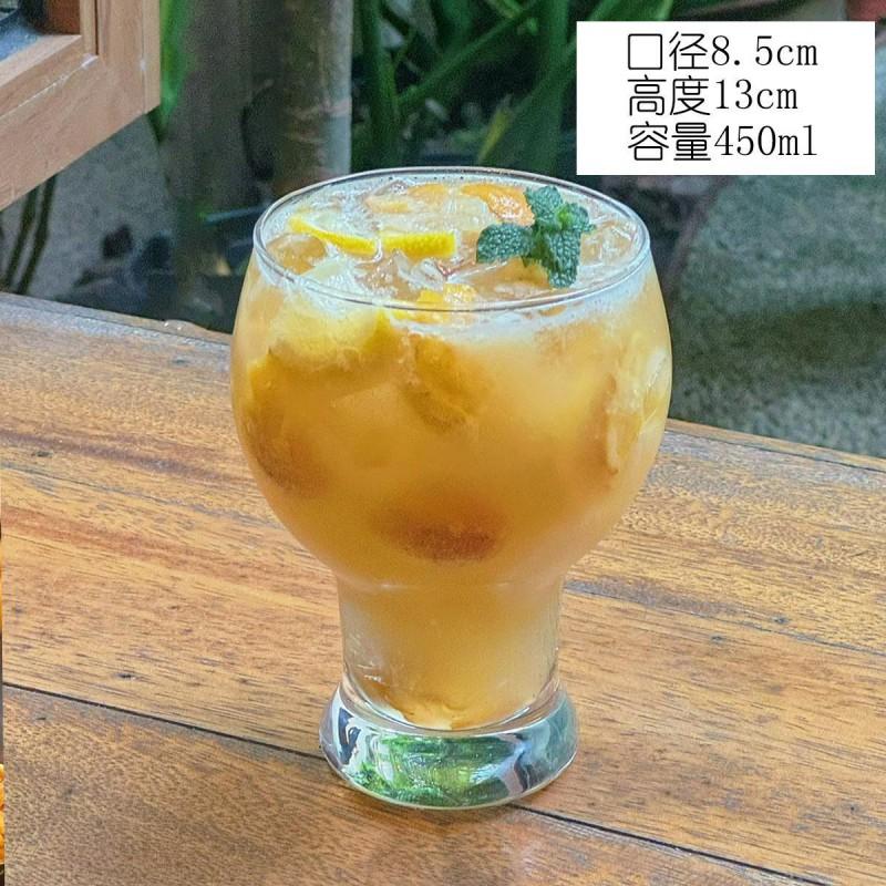 Glass Drinking Cup Juice Smoothie Iced Tea Cocktail Milkshake Beverage - 260ml To 500ml Clear Transparent Tumbler With Handle