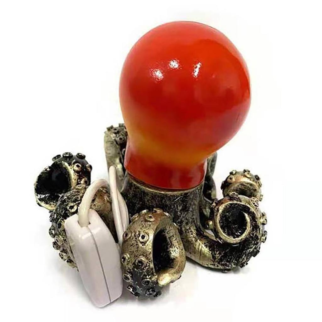 Lamp, Unique Resin Sucker Texture Tentacles Amber Glass Body Nautical Decorative Art Lamp Coastal Decorative Night Light