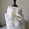 Thickened Imitation Fur Rabbit  Scarf Warm Plush Neckerchief Fashion Women Shawl  Women