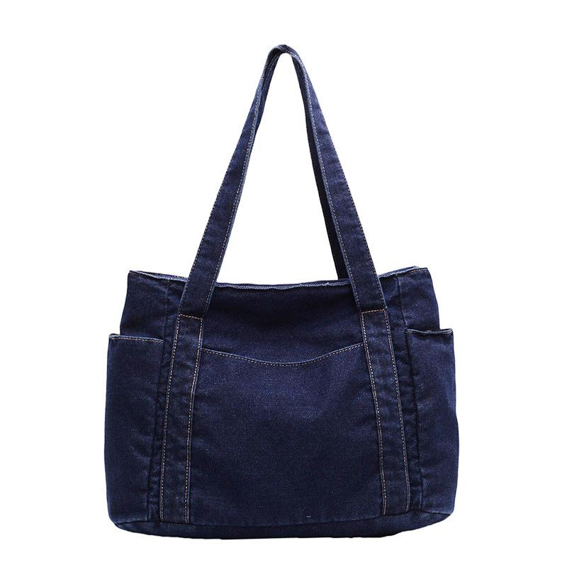 New women's mother bag large capacity denim fashion shoulder portable messenger bag casual women's bag