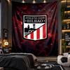 Wall Hanging Tapestry Athletic Bilbao Football Print Cloth for Living Room Bedroom Home Decor