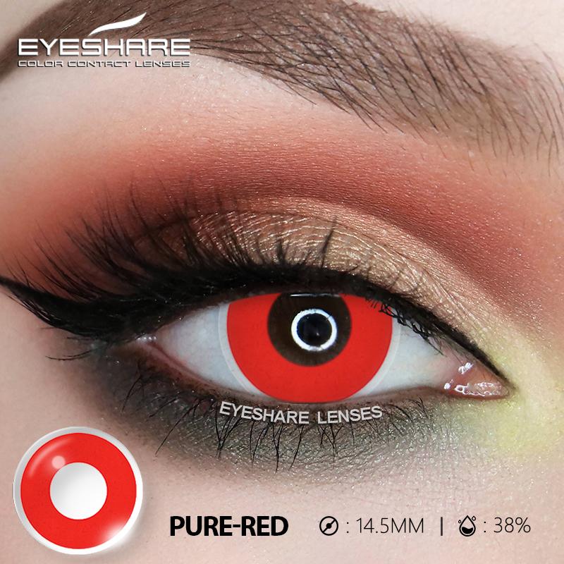 1 Pair White Colored Contacts Cosplay Contact Lenses for Eyes Black Lenses High Quality Soft Lenses Beauty Makeup Yearly