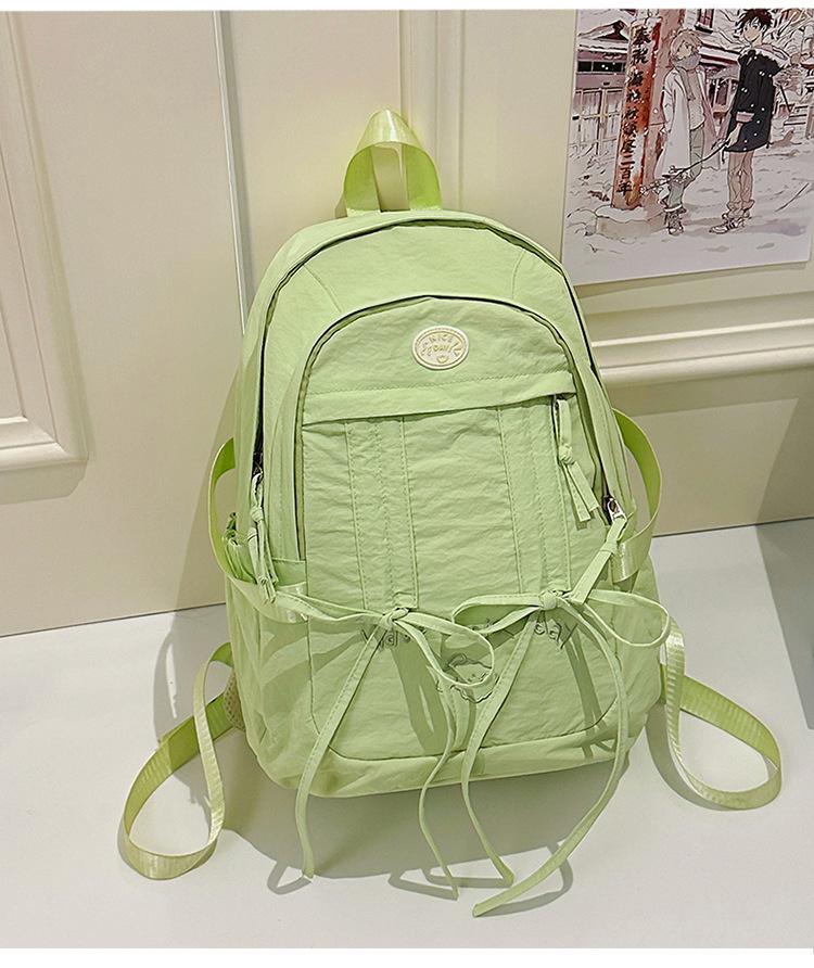 School bag cute sweet bow medium high value Mori fresh travel back