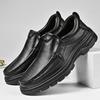 Handmade Leather Men Casual Shoes Soft Sole Comfortable Loafers for Men Fashionable Slip-on Driving Shoes Non-slip Business Shoe