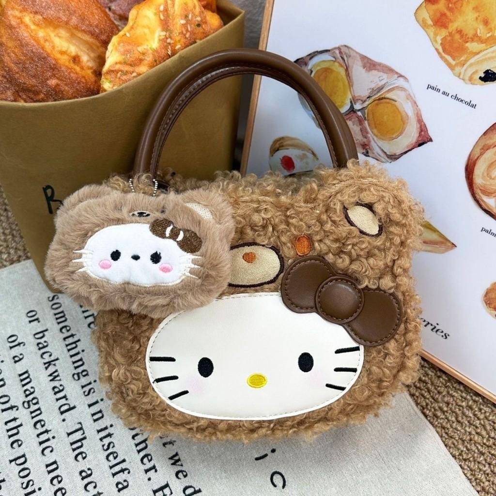 Hello Kitty Retro Leopard Print Shoulder Bag With Pu Material For Daily Use