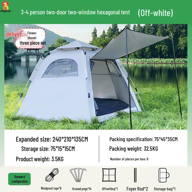 Outdoor Camping Pop-Up Tent 3-4 Person