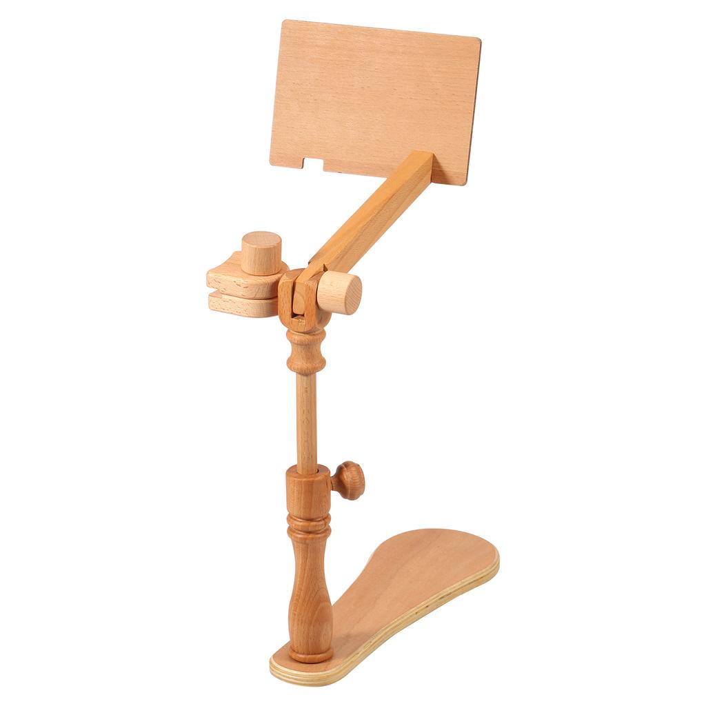 Embroidery Hoop Stand Adjustable Beech Wood Cross Stitch Stand Rotated Embroidery Frame Stand for Art Craft Sewing Needlework