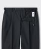 MUSINSA STANDARD Wool Blend Wide Hidden Elastic Waist Slacks [Charcoal Gray]